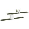 vidaXL &Eacute;tag&egrave;re flottante 2 pcs Vert olive 100 x 9 x 2,5 cm Acier