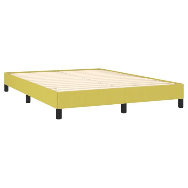 vidaXL Cadre de lit sans matelas vert 140x200 cm tissu