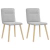 vidaXL Chaises &agrave; manger lot de 2 gris nuage tissu