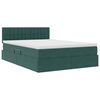 vidaXL Lit de Rangement avec matelas Vert foncé 140 x 190 cm Velours