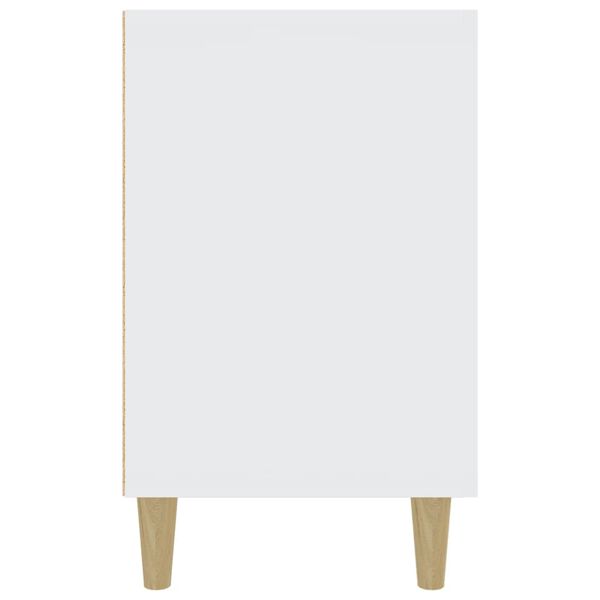 vidaXL Buffet blanc 100x36x60 cm bois d'ingénierie