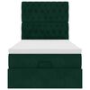 vidaXL Cadre de lit ottoman avec matelas vert fonc&eacute; 90x190 cm velours
