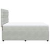 vidaXL Sommier &agrave; lattes de lit et matelas Gris clair 140x190cm Velours