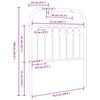 vidaXL T&ecirc;te de lit de remplacement m&eacute;tal blanc 75 cm