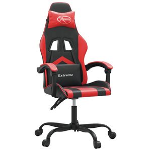 vidaXL Chaise de jeu Noir et rouge Similicuir