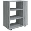 vidaXL Armoire roulante Sonoma gris 60x35x75 cm Bois d'ing&eacute;nierie