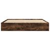 vidaXL Cadre de lit sans matelas ch&ecirc;ne fum&eacute; 200x200 cm bois ing&eacute;nierie
