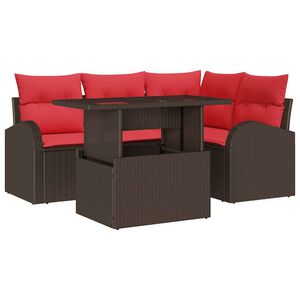 vidaXL Ensemble de canap&eacute; de jardin 5 pi&egrave;ces 4-Nombre de places
