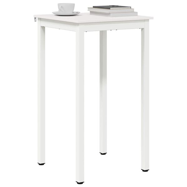 vidaXL Table de bar Blanc 60 x 60 x 105 cm Bois de pin massif