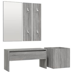 vidaXL Ensemble de meubles de couloir Sonoma gris Bois d'ing&eacute;nierie