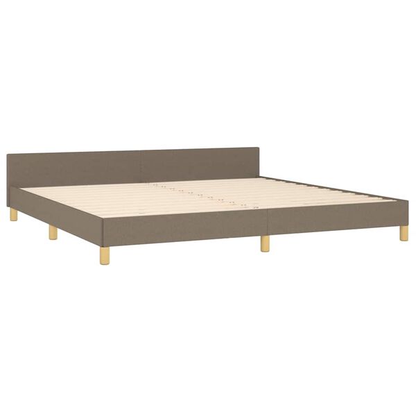 vidaXL Cadre de lit sans matelas taupe 200x200 cm tissu