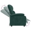 vidaXL Fauteuil inclinable vert fonc&eacute; velours