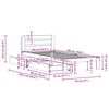 vidaXL Cadre de lit sans matelas cire marron 90x190 cm bois pin massif