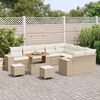 vidaXL Ensemble de canap&eacute; de jardin avec coussin 12 pcs Beige et cr&egrave;me