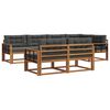 vidaXL Ensemble de canap&eacute;s d'ext&eacute;rieur 7 pcs Naturel et Anthracite