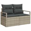 vidaXL Ensemble de canap&eacute; de jardin avec coussin 5 pcs Gris clair