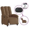 vidaXL Fauteuil inclinable de massage &eacute;lectrique marron tissu