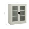 vidaXL Armoire de bureau et jardini&egrave;re Gris clair 90x40x128 cm Acier