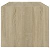 vidaXL Table basse avec portes en verre ch&ecirc;ne sonoma 102x50x42 cm