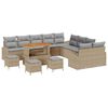 vidaXL Ensemble de canap&eacute; de jardin 14 pcs Beige et Gris clair
