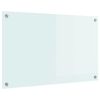 vidaXL Protection de cuisine Blanc 80 x 50 cm verre trempé