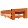 vidaXL Cadre de lit sans matelas cire marron 135x190cm bois pin massif