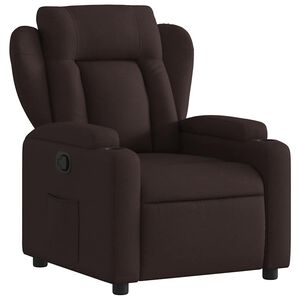 vidaXL Fauteuil inclinable Marron fonc&eacute; Tissu