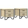 vidaXL Tables de chevet 2 pcs ch&ecirc;ne sonoma 40x41x40 cm bois ing&eacute;nierie