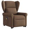 vidaXL Fauteuil inclinable de massage &eacute;lectrique Marron Tissu