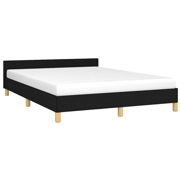 vidaXL Cadre de lit sans matelas noir 140x200 cm tissu