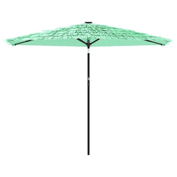 vidaXL Parasol de jardin avec m&acirc;t en acier vert 288x288x225 cm