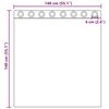 vidaXL Rideaux en voile avec œillets 2 pcs marron 140x140 cm