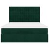 vidaXL Cadre de lit ottoman avec matelas vert fonc&eacute; 140x200 cm velours