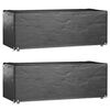 vidaXL Housses salon de jardin 2pcs 8&oelig;illets 192x82x65cm rectangulaire