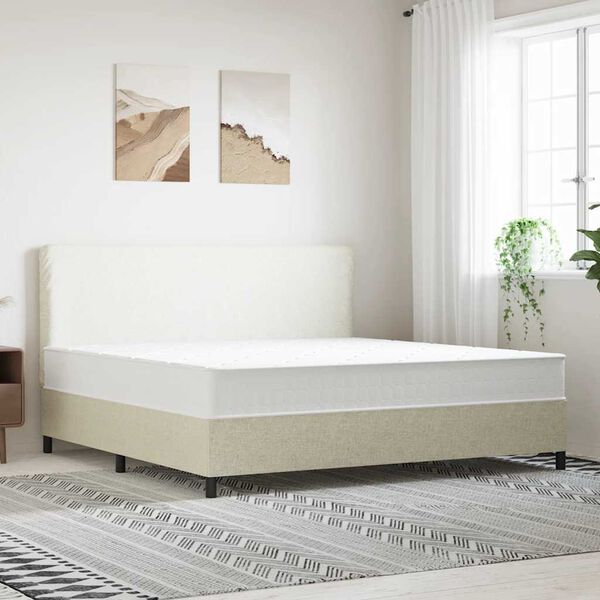 vidaXL Matelas &agrave; ressorts ensach&eacute;s duret&eacute; moyenne 200x200 cm