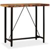 vidaXL Table de bar Bois massif de r&eacute;cup&eacute;ration 120x60x107 cm
