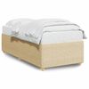 vidaXL Cadre de lit sans matelas cr&egrave;me 100x200 cm tissu