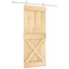 vidaXL Porte coulissante Naturel et Blanc 85 x 210 cm