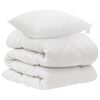 vidaXL Couette avec oreiller 2 pcs Blanc Microfibre