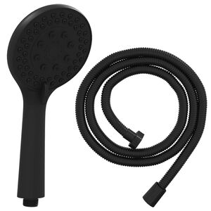 vidaXL Ensemble de Douche Noir 150 cm Acier inoxydable