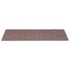 vidaXL Tapis d'escalier autocollants 10 pi&egrave;ces 65 x 21 x 4 cm marron clair Bord rectangulaire