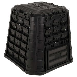 vidaXL Composteur de jardin Noir 91 x 91 x 83 cm 100% PP