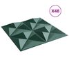 vidaXL Panneaux muraux 48 pcs vert 50x50 cm XPS 12 m&sup2; origami