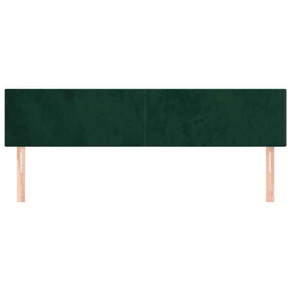 vidaXL T&ecirc;tes de lit Vert fonc&eacute; 160x5x78/88 cm Velours
