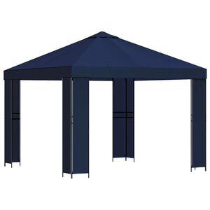 vidaXL Pavillon 3 x 3 m Bleu Polyester et Acier 190 gsm