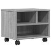 vidaXL Support d'imprimante avec roulettes sonoma gris 41x32x34,5 cm