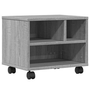 vidaXL Support d'imprimante avec roulettes sonoma gris 41x32x34,5 cm