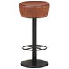 vidaXL Tabouret de bar Marron Cuir v&eacute;ritable
