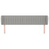 vidaXL T&ecirc;te de lit avec oreilles Gris clair 163x23x78/88 cm Tissu