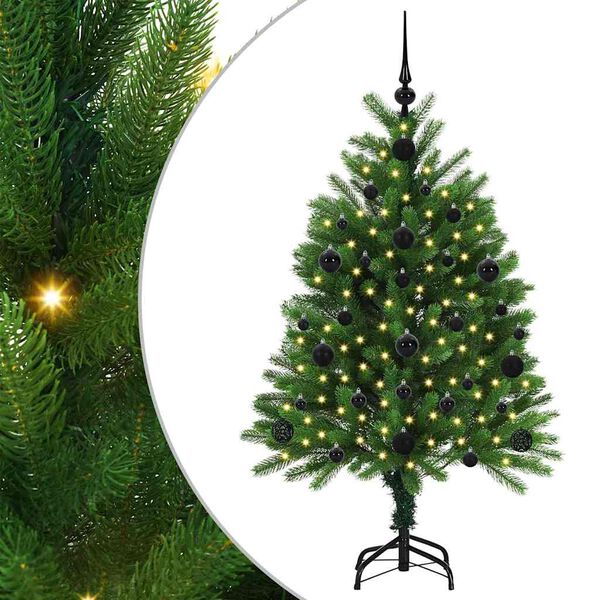 vidaXL Sapin de Noël avec 150 LED avec support Vert 120 cm PE